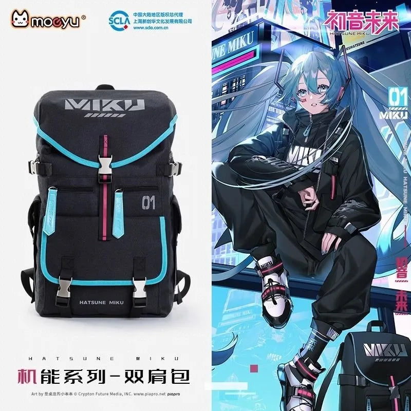 Anime Hatsune Miku Backpack School Shoulder Bag Cosplay Men Student Laptop Travel Hiking Casual Rucksack Women Fashion bag gifts