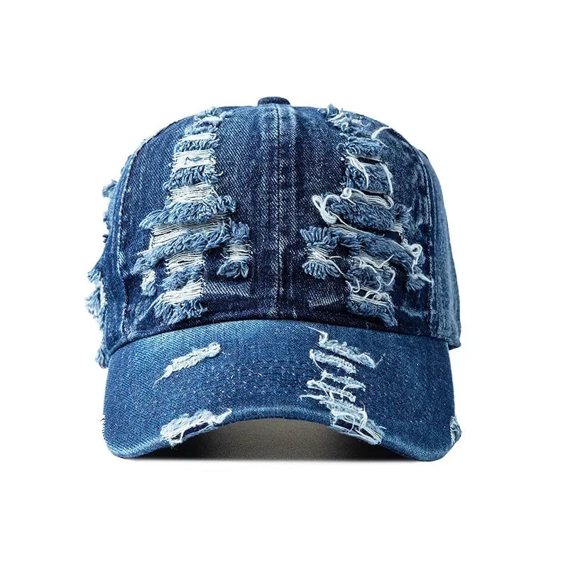 Washed Denim Baseball Cap Women Men Sunshade Breathable Spring Summer Hat Vintage Snapback Cap Female