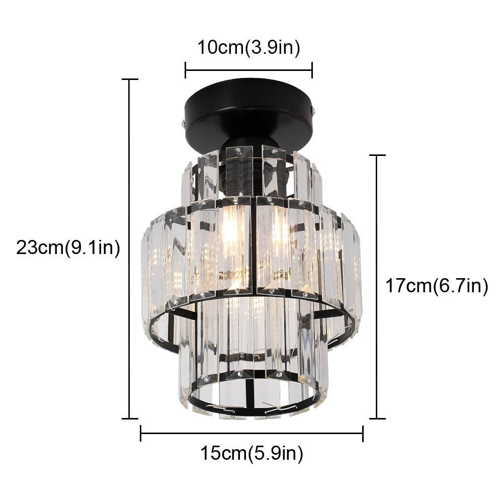 Modern Crystal Ceiling Lamp Led Hanging Lights Home Appliance Dining Room Nordic Loft Chandelier Bedroom Bedside Decora Fixtures