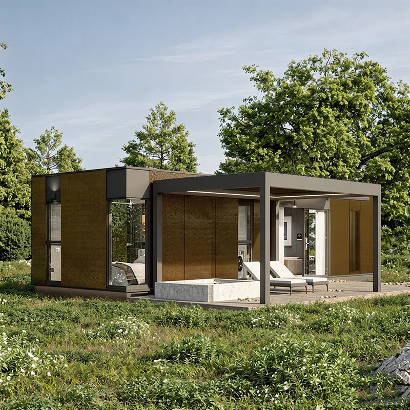 Modern Prefab Container House Modular Tiny Home Luxury Mobile Cabin Villa for Airbnb Hotel Vacation Office Granny Flat ADU