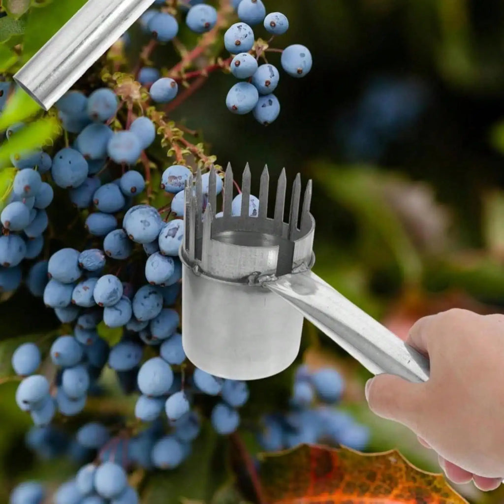 Fruit Picker Tool With Stainless Steel Head For Easy Blueberry And Berry Harvesting Lightweight Garden Hand Tool For Home And Outdoor Use