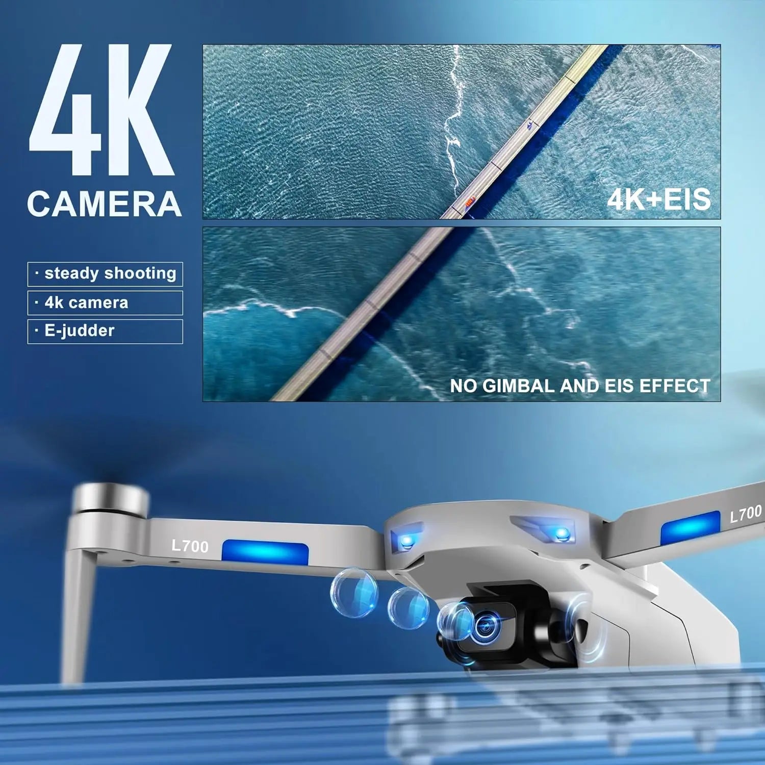 NBD 4K Camera Drone for Adults – GPS Quadcopter for Beginners, Brushless Motor, 5GHz FPV Transmission, Auto Return Home