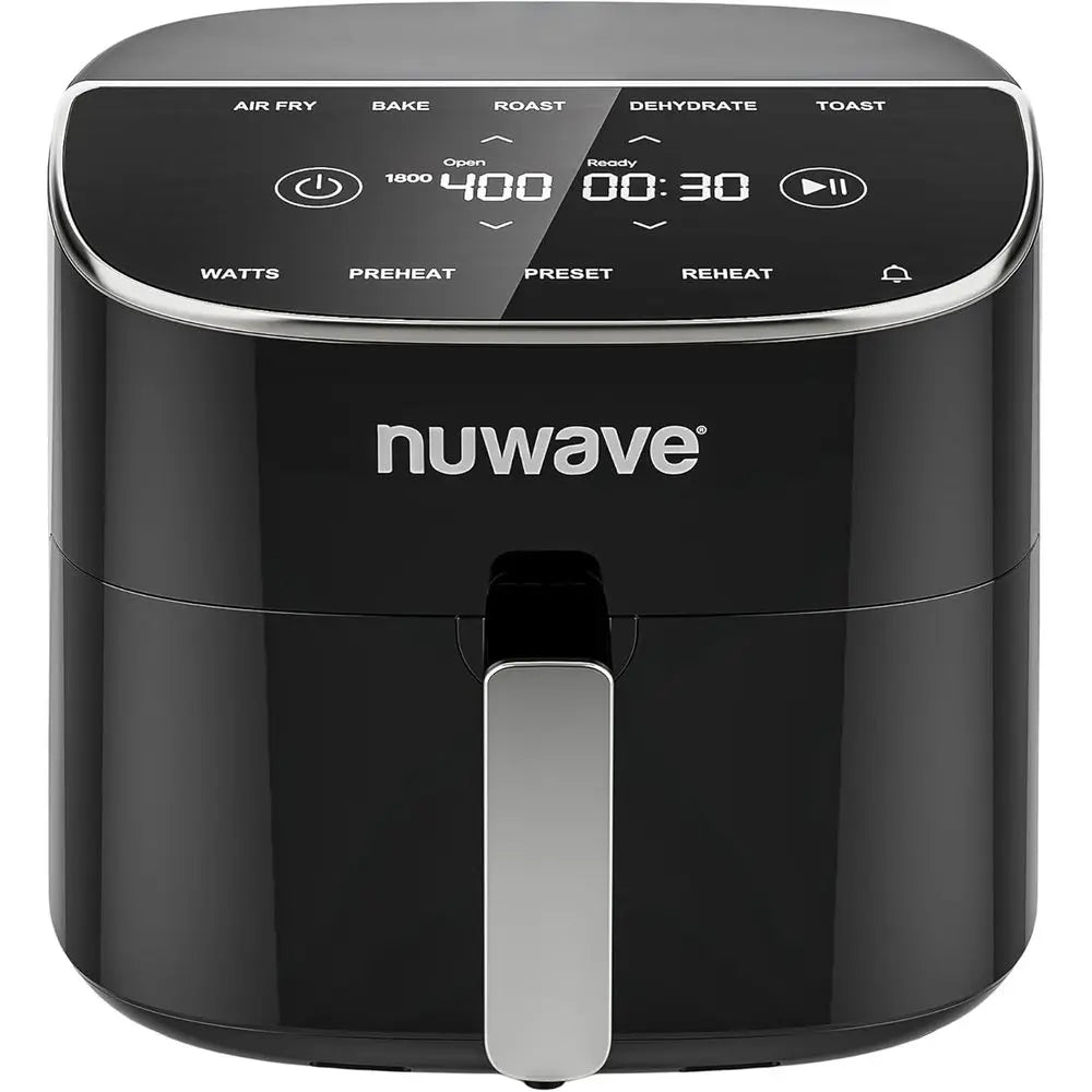 8 Qt Digital Air Fryer with 5 Cooking Functions, 100 Presets, 50 Memory, 3 Wattages, Cool White Display, 50°-400° Precise Temper
