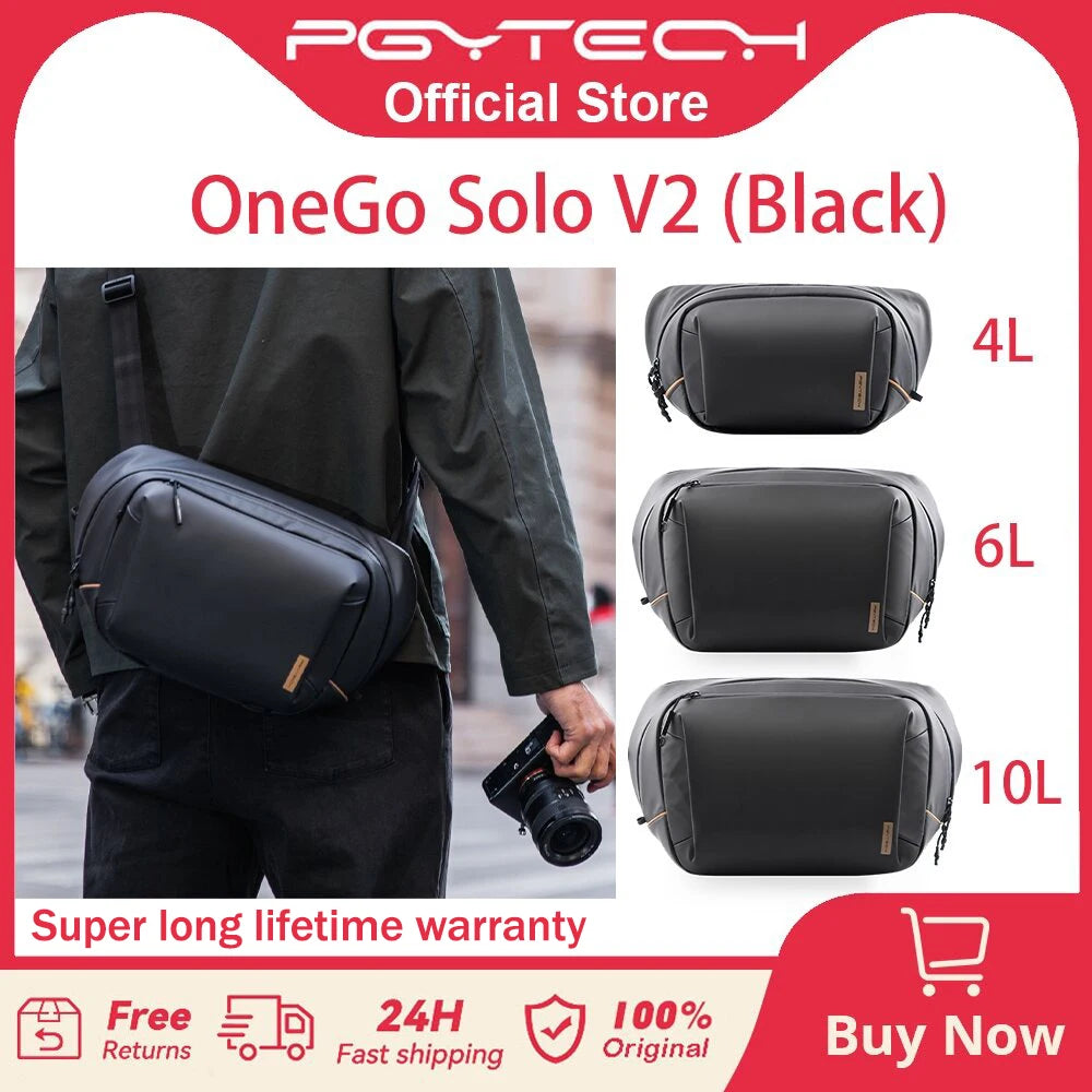 PGYTECH OneGo Solo V2 Camera Shoulder Bag 4L 6L 10L Crossbody Camera Sling Bag Outdoor Travel Bag For Sony /Canon/ Nikon