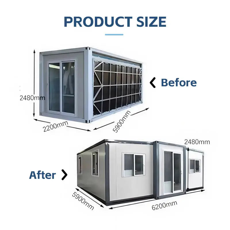 20ft Container House Fold Out Prefabricated House Container Tiny Home Casas Prefabricadas 36㎡ 72㎡ Container House for Australia
