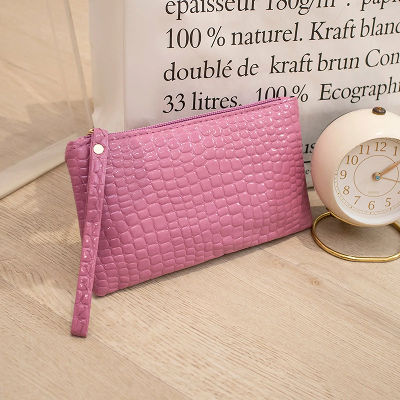 Fashion Women Artificial Leather Underarm Phone Bags Envelope Clutch Bag Card Holder Purse Solid Colors New Thin Clutch Bag