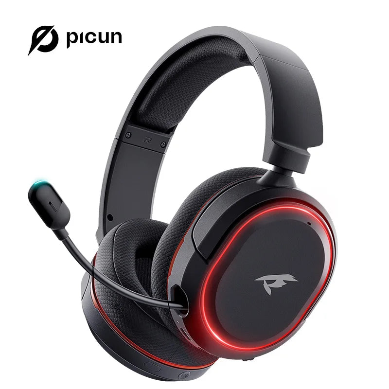 Picun G2 Pro 2.4G Wired Gaming Headset With Mic 40mm Headphones Bluetooth 6.0 40mm Driver 7.1 Surround Over Ear For PC PS4 PS5