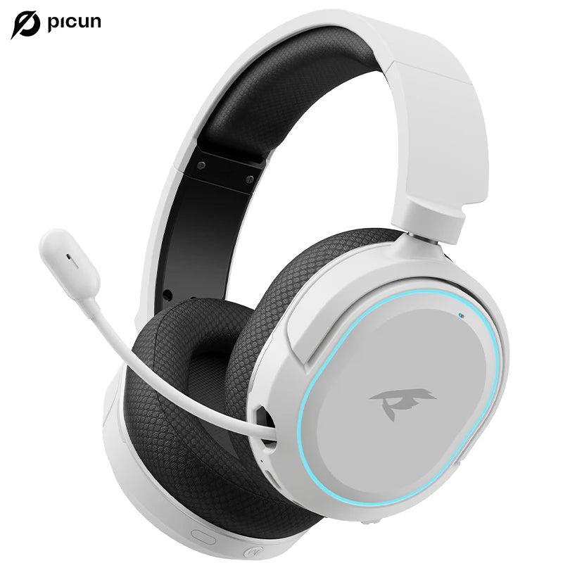 Picun G2 Pro 2.4G Wired Gaming Headset With Mic 40mm Headphones Bluetooth 6.0 40mm Driver 7.1 Surround Over Ear For PC PS4 PS5