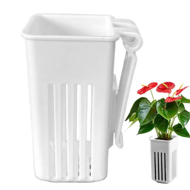 Hanging Aquarium Plant Holder Plastic Aquarium Hooks Planter Cups Planter Baskets Practical Aquatic Pot Box Aquascape Decoration