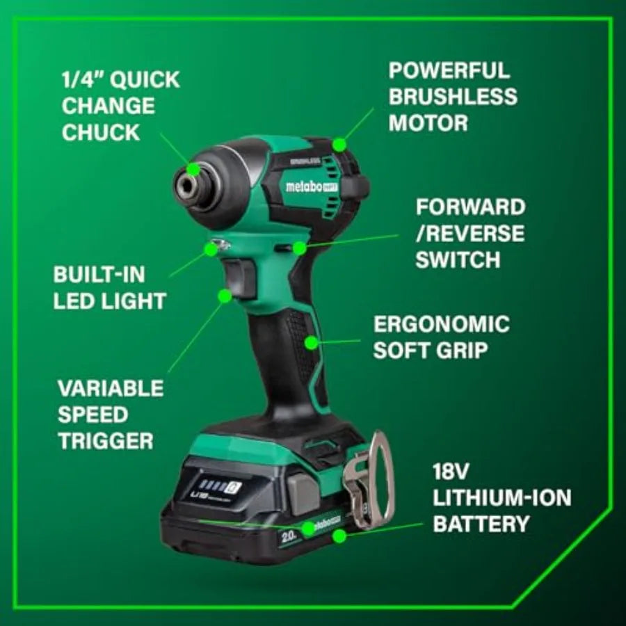 【Spot goods】18V MultiVolt Cordless Brushless Driver Drill and Impact Driver Combo Kit Power Tool Kit 2 Lithium-Ion Batteries an
