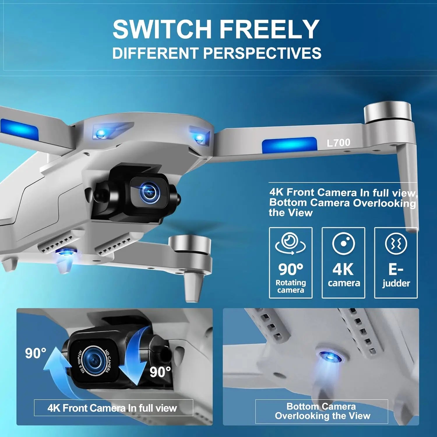 NBD 4K Camera Drone for Adults – GPS Quadcopter for Beginners, Brushless Motor, 5GHz FPV Transmission, Auto Return Home