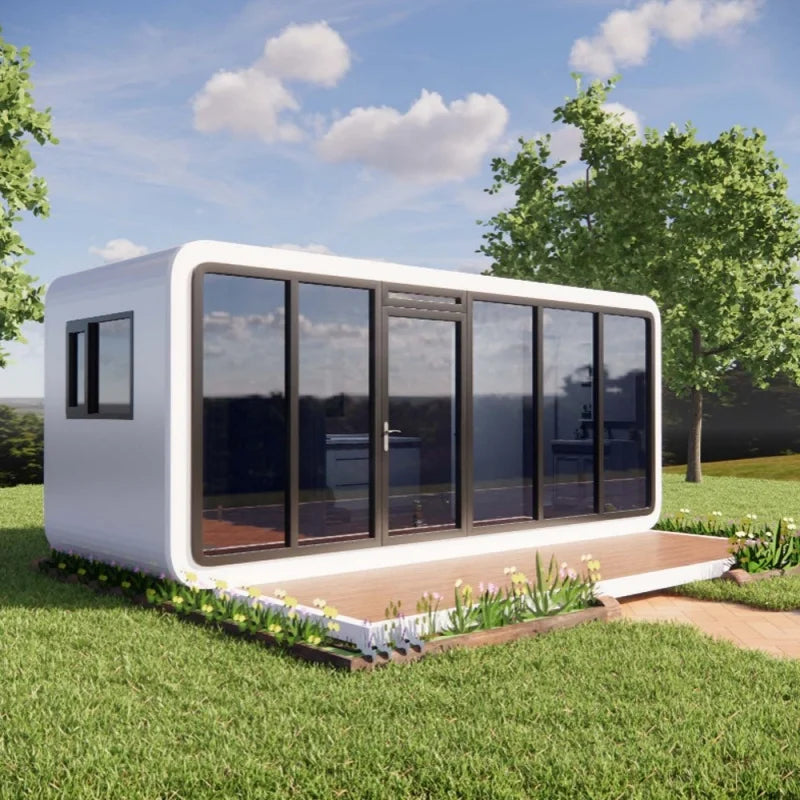 Luxury Prefabricated Tiny Space Capsule House Apple Cabin for Bathroom Warehouse Solar Powered Waterproof Fast Install