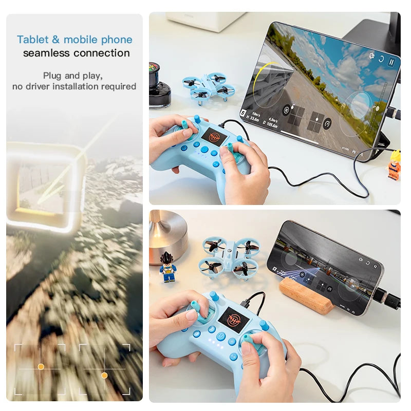 2026 model S4 mini off-road drone remote control intelligent obstacle avoidance aircraft. Glowing flow hovering and rapid flight. Multiple light variations. Suitable for beginners. Indoor and outdoor flight capability.