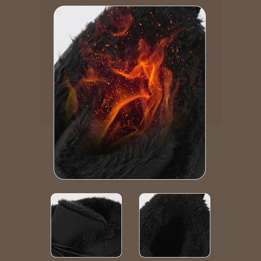 Winter Boots Men Women Snow BareFoot Casual Shoe Couples Warm Plush Cotton Shoes Fur Men Ankle Shoes Male Snow Boots Big Size