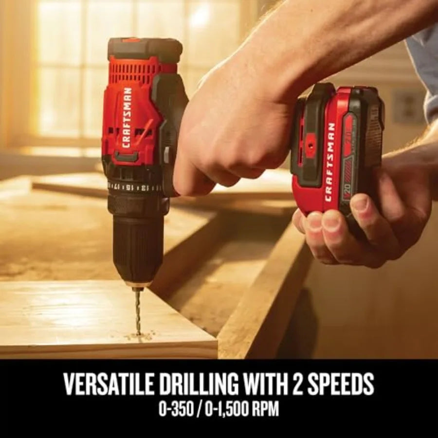 【Spot goods】V20 Cordless 4-Tool Power Tool Combo Kit with 2 Batteries and Charger CMCK400D2