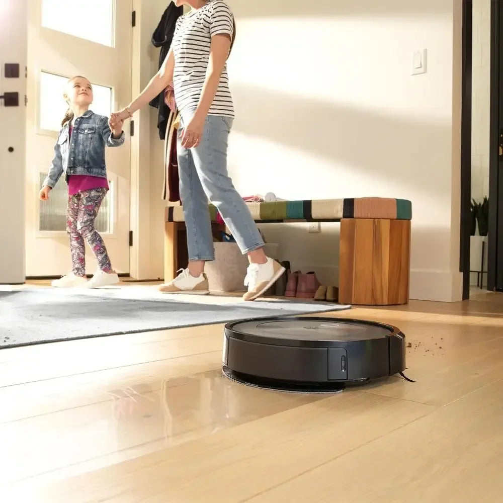 Self-Emptying Robot Vacuum & Mop - Avoids Obstacles, Cleans by Room, Compatible with Voice Assistants