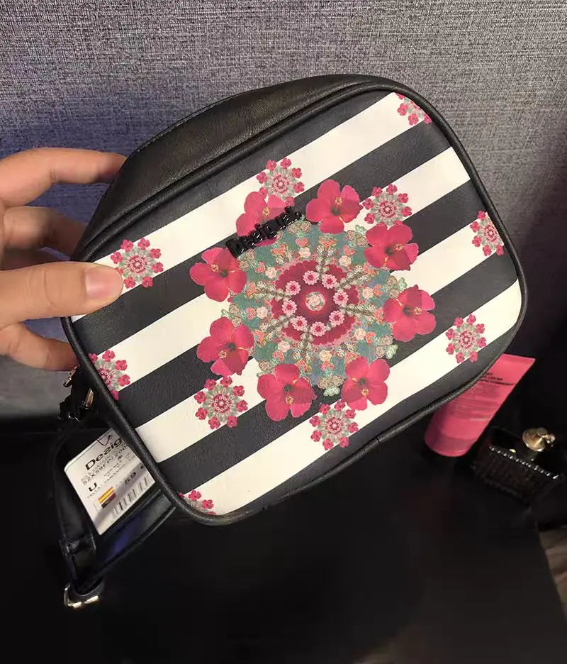 Spanish foreign trade new heavy industry embroidery women's portable large capacity bag single shoulder crossbody fashion bag