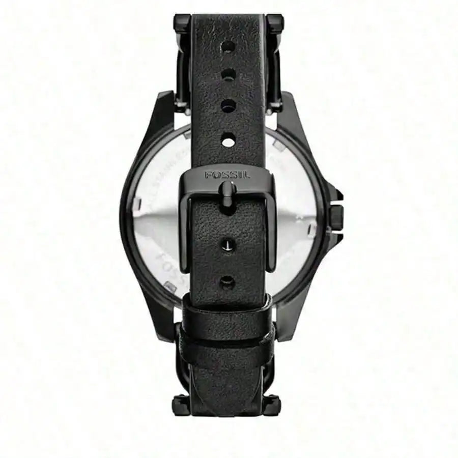 Fossil Woman Watches Quartz Watch White Round Diamond Setting Dial, Leather Strap,  Suitable for Daily Party Wear