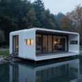 Luxury Prefabricated Tiny Space Capsule House Apple Cabin for Bathroom Warehouse Solar Powered Waterproof Fast Install