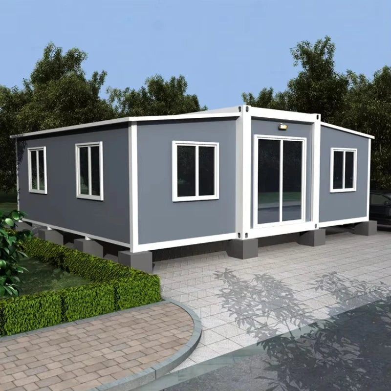 40ft Foldable Container House 3 Bedroom Prefab Home Quick Assembly Rock Wool Fireproof Fast Delivery