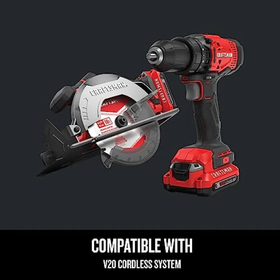 【Spot goods】V20 Cordless Power Tool Combo Kit with Drill/Driver Circular Saw 2 Batteries and Charger