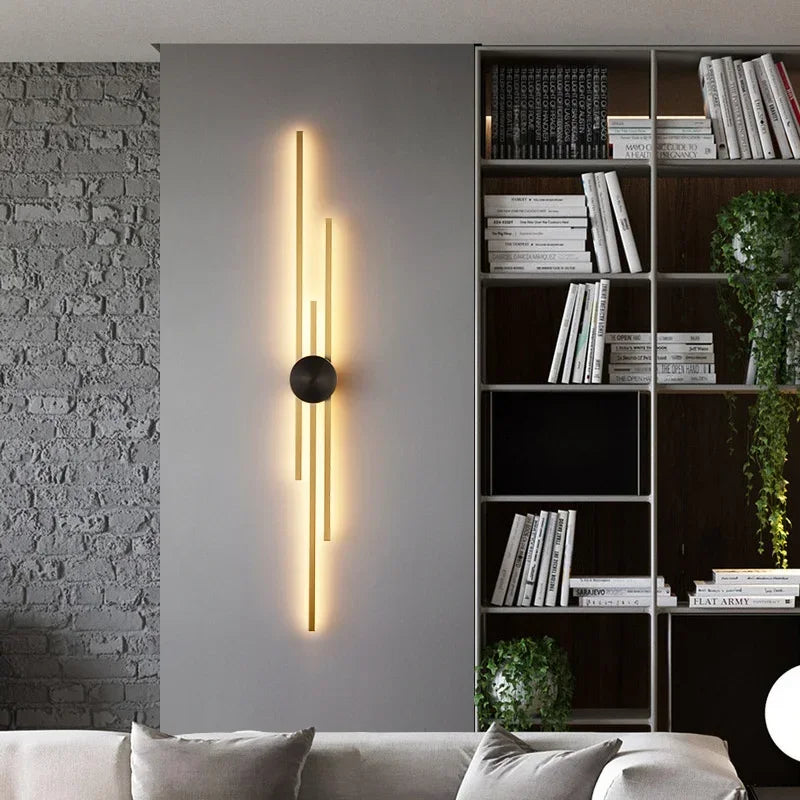 LED Modern Long Wall Lamp Living Room  Dining Room Loft Wall Mounted Sconce Decoration Bedroom Bedside Light Staircase Fixture