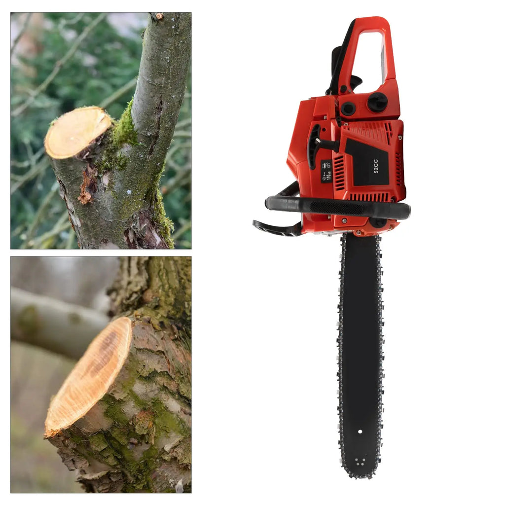 52Cc 2-Cycle Gas Powered Chainsaw 20 Inch 2.95Hp Ergonomic Handles & Multi-Angle Cutting Handheld Cordless Chainsaws for Wood Cutting