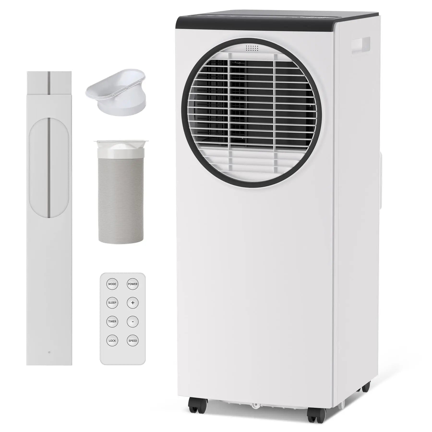 Quiet 8000 BTU Portable AC Unit For Bedroom, 3 In 1 Air Conditioner With Dehumidifier Fan, Remote Timer For 350 Sq Ft