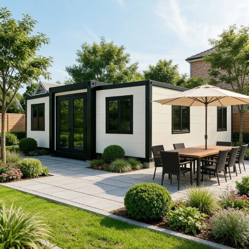 Hot Sale Mobile Tiny Home Forest Cabin Warehouse Barn Prefab House Expandable Steel Container House Sunroom Garden Rooms