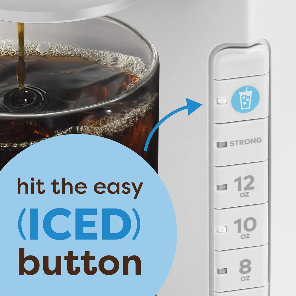 K-Iced Coffee Maker, Single Serve K-Cup Pod Iced Coffee Maker, With Hot and Cold Coffee Capabilities, Brews Any K-Cup Pod, Wh