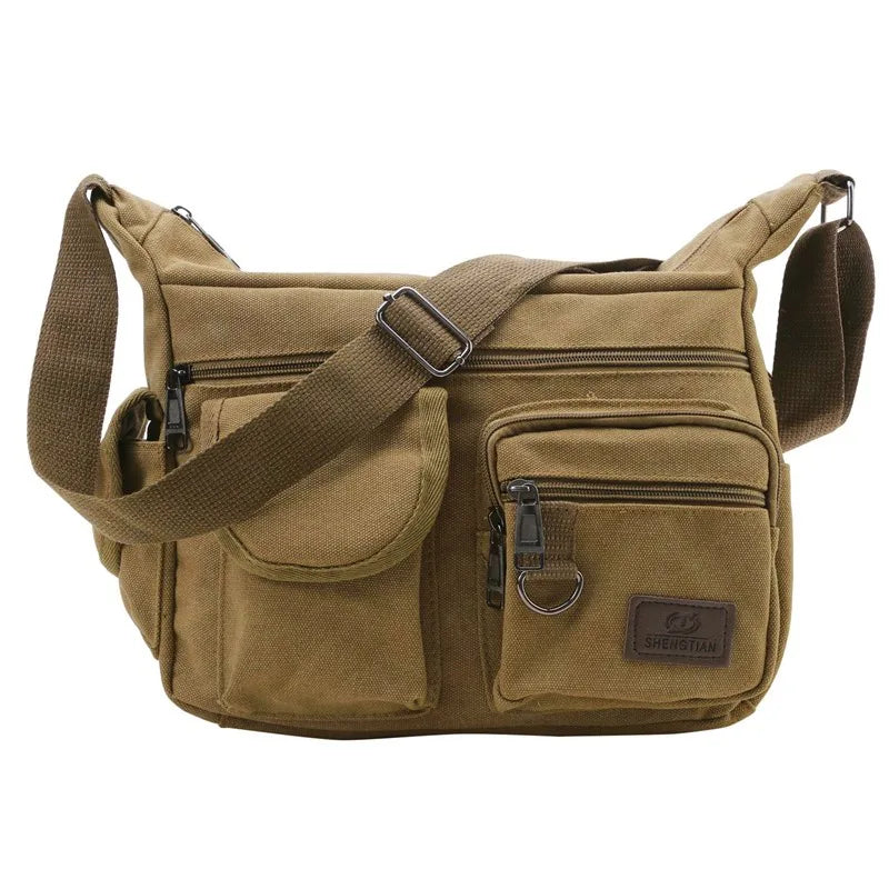 Men Canvas Shoulder Bags Casual Tote Travel Men's Crossbody Bag Luxury Messenger Bags Fashion High Quality Handbag