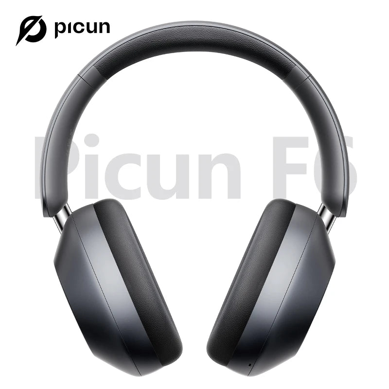 Picun F6 ANC Wireless Headphones Bluetooth 5.4 Hi-Res Audio Over Ear Headset 52dB Hybrid Active Noise Cancellation Earphone 120H
