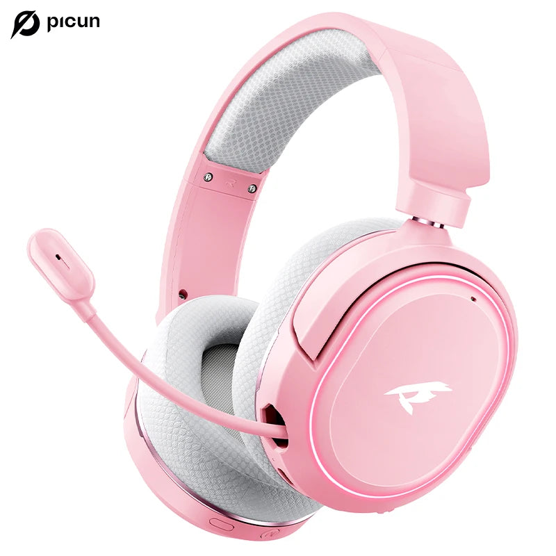 Picun G2 Pro 2.4G Wired Gaming Headset With Mic 40mm Headphones Bluetooth 6.0 40mm Driver 7.1 Surround Over Ear For PC PS4 PS5