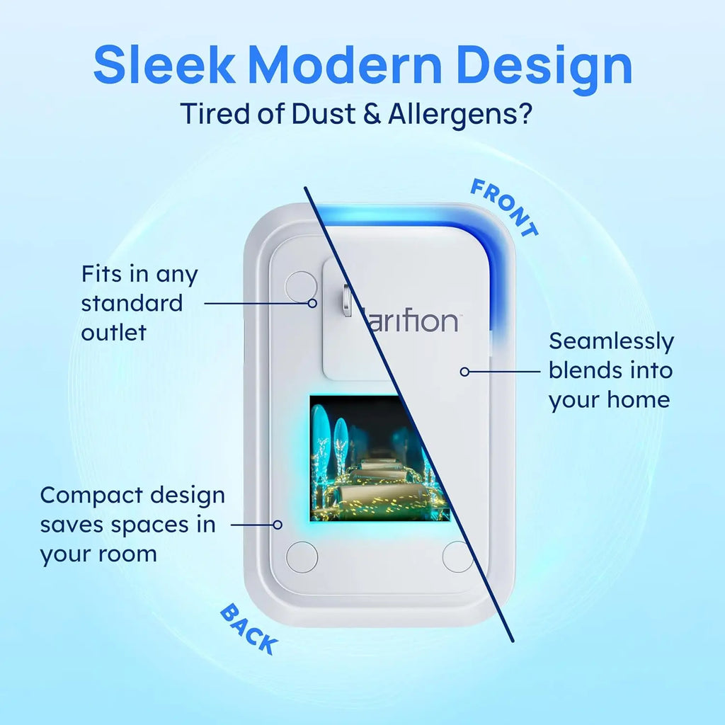 Negative Ion Air Purifier 3-Pack, Quiet Plug-In Freshener for Home, Bedroom, Office, Kitchen, Portable Odor & Smoke Eliminator
