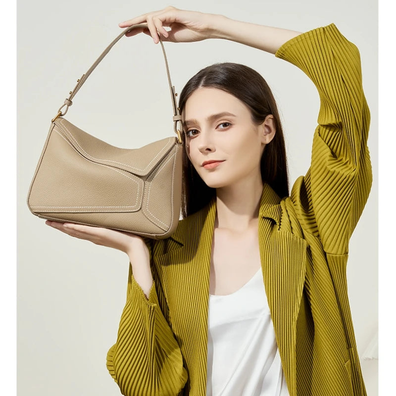 luxury handbags female crossbody bags Vintage Genuine leather women shoulder bag Large capacity soft leather cowhide fashion bag