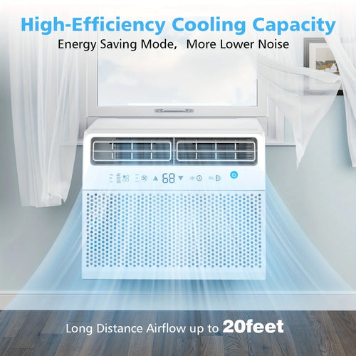 12, 000 BTU ASHARE U Shaped Air Conditioners Window Unit with Remote Control, Cool/ Dehumidifier/ Fan, Energy Saving, 3 Speed Co