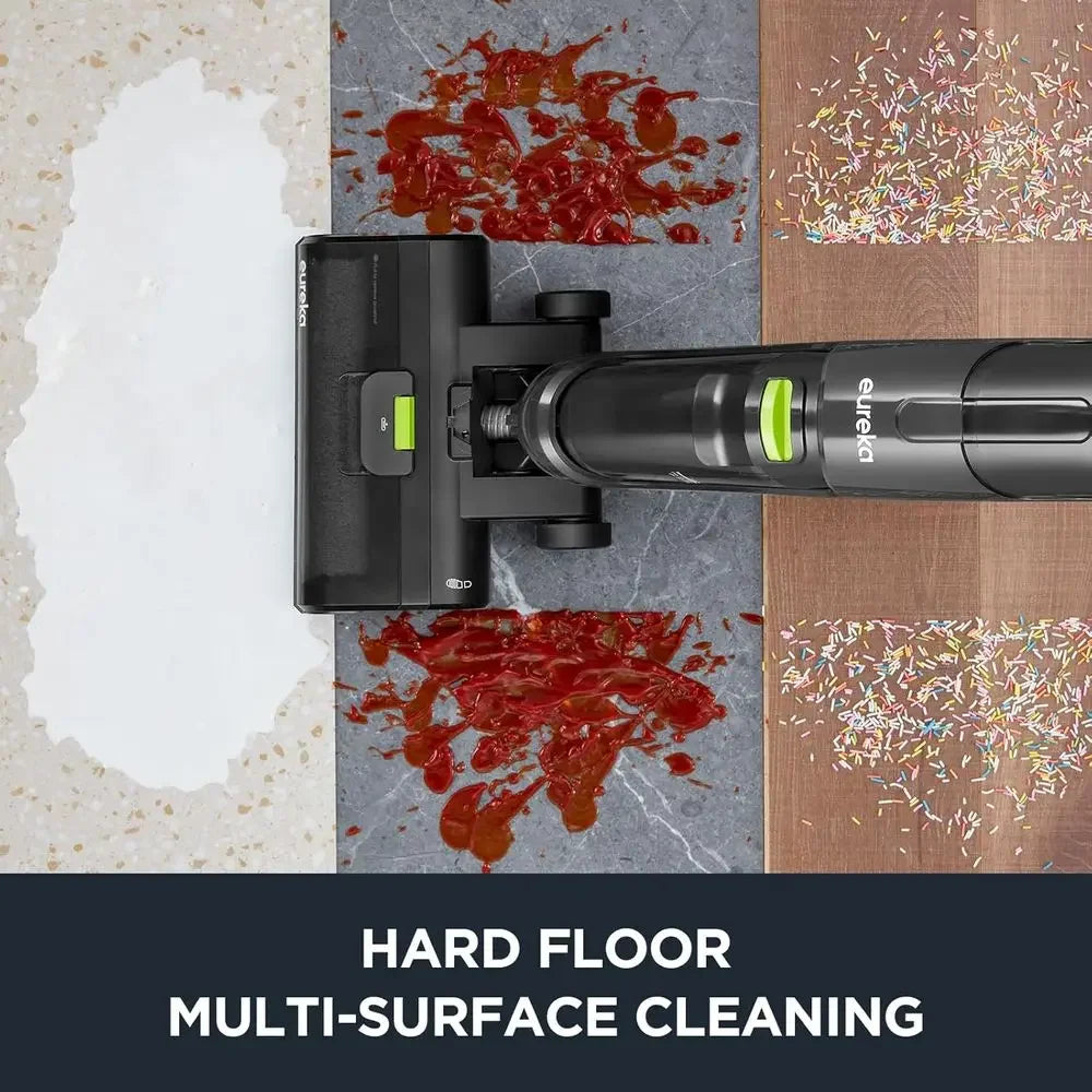 Lightweight Self-Cleaning Hardwood Floor Vacuum for Pets and Sticky Messes, Black, Model 400