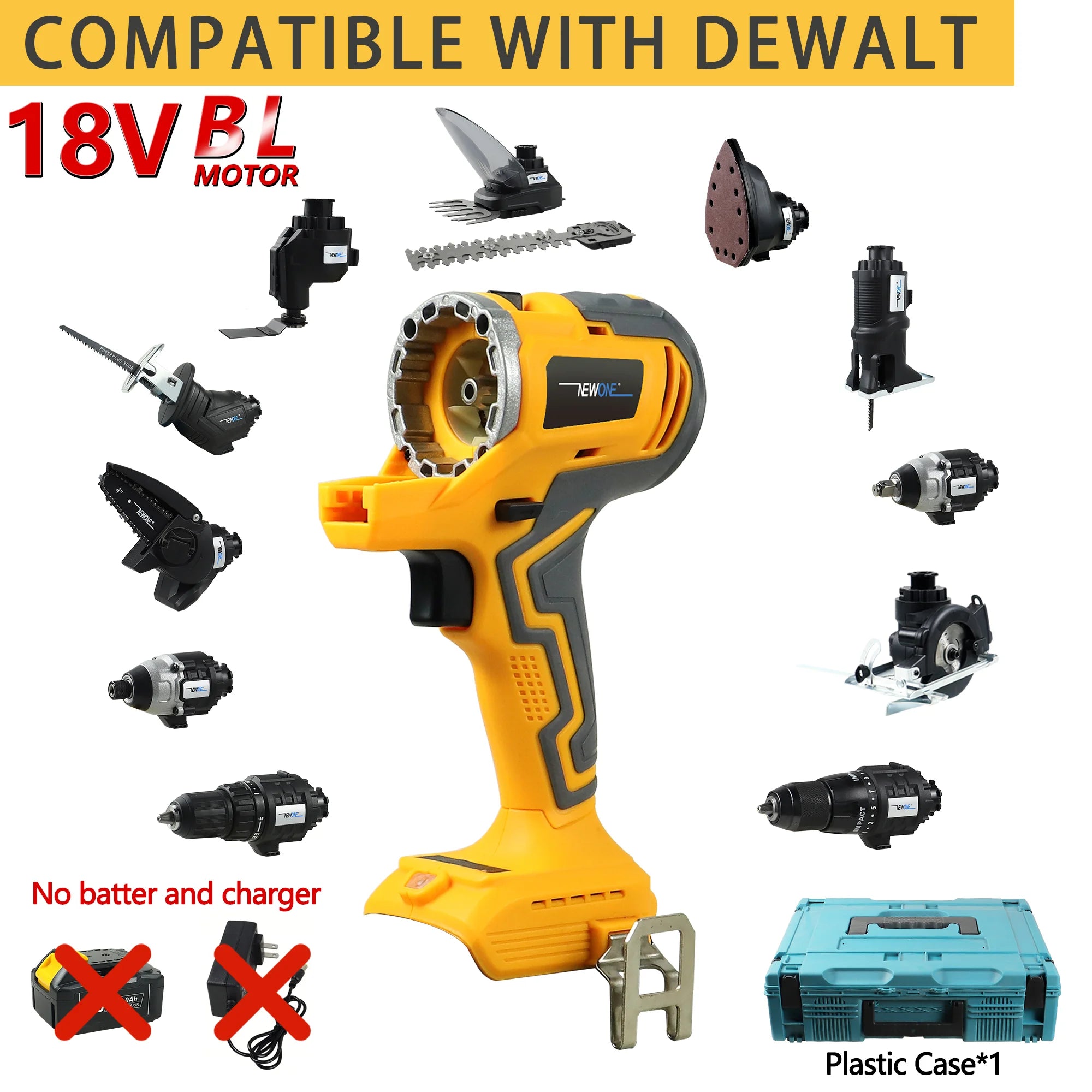 Brushless multifunctional 12-in-1 power tool combination set, a variety of accessories combination is very practical a good gift