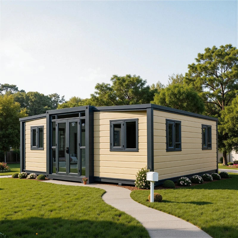 Hot Sale Mobile Tiny Home Forest Cabin Warehouse Barn Prefab House Expandable Steel Container House Sunroom Garden Rooms