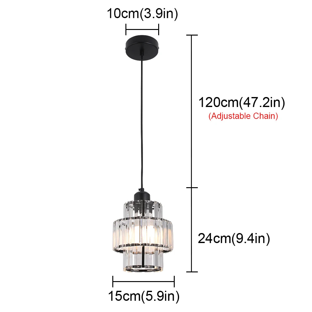 Modern Crystal Ceiling Lamp Led Hanging Lights Home Appliance Dining Room Nordic Loft Chandelier Bedroom Bedside Decora Fixtures