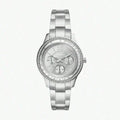 Fossil Woman Watches Elegant Quartz Watch, Round Dial Calendar Display, Stainless Steel Strap, Fashionable Versatile Daily Wear