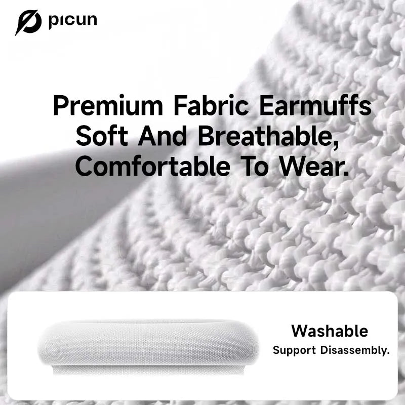 Picun F8 Pro -52dB Adaptive ANC Over Ear Headphone HIFI 3D Spatial Audio Wireless Earphone Bluetooth 6.0 140H Time Headset