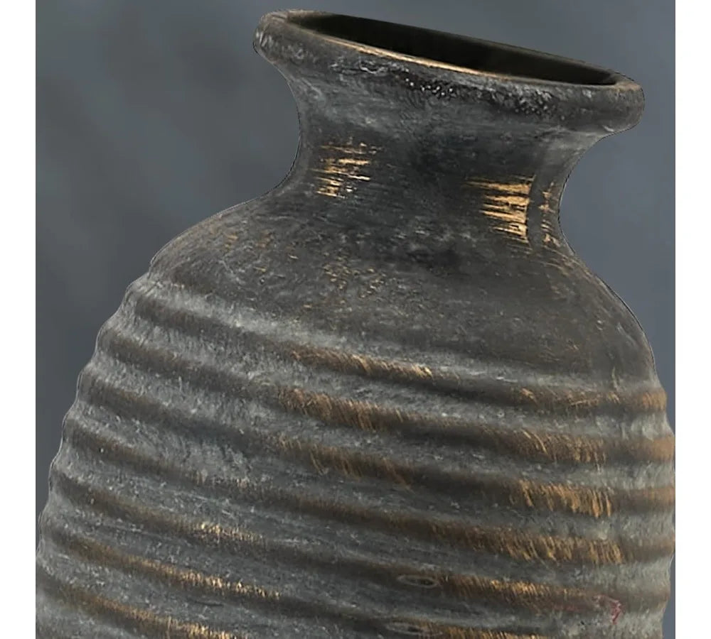 Large Ceramic Rustic Vase 14.4" Farmhouse Decor Vintage Flower Holder Home Living Room Shelf