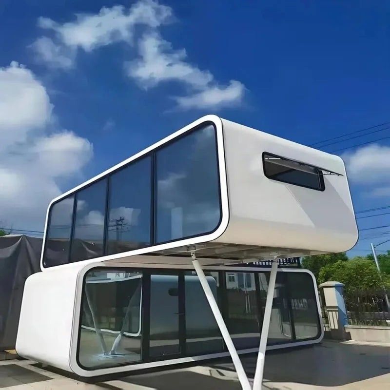 Luxury Prefabricated Tiny Space Capsule House Apple Cabin for Bathroom Warehouse Solar Powered Waterproof Fast Install