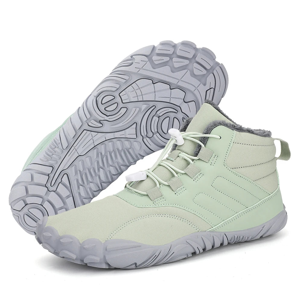 Winter Boots Men Women Snow BareFoot Casual Shoe Couples Warm Plush Cotton Shoes Fur Men Ankle Shoes Male Snow Boots Big Size