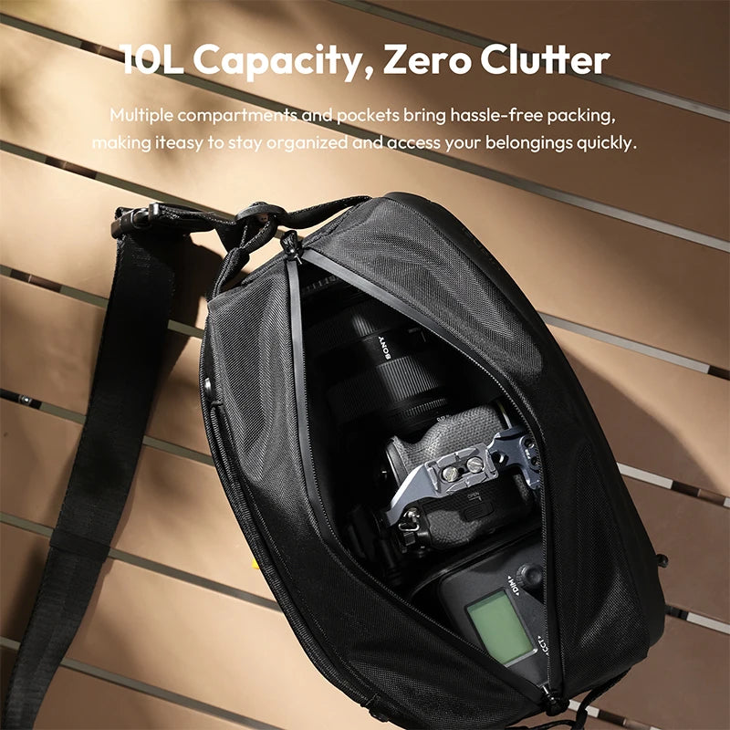 Ulanzi PB038 10L Travel Sling Bag V2 Photography Camera Bag with Foldable Dividers Daily Pack Shoulder Bag for Outdoor Shoots