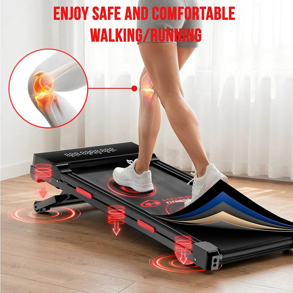 Walking Pad Treadmill 15% Auto Incline with Remote Control LED Screen Under Desk Treadmill, Compact Treadmills for Home Hiking