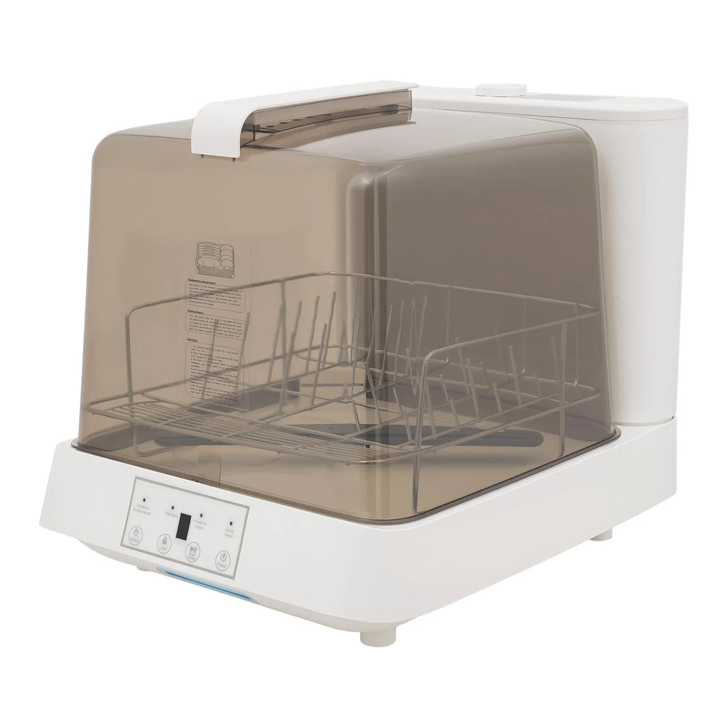 Modern Tank Built-in Portable Tabletop Dishwasher Touch Button Operation 360° Bottom Spray Arm Low Water Usage Automatic Washing And Drying All In One Compact Freestanding Dish Washing Equipment No Fixed Water Inlet Needed