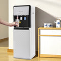 White Bottom Loading Water Cooler Dispenser,Hot & Cold Standing PP Water Dispenser Floor Standing for Home,Commercial