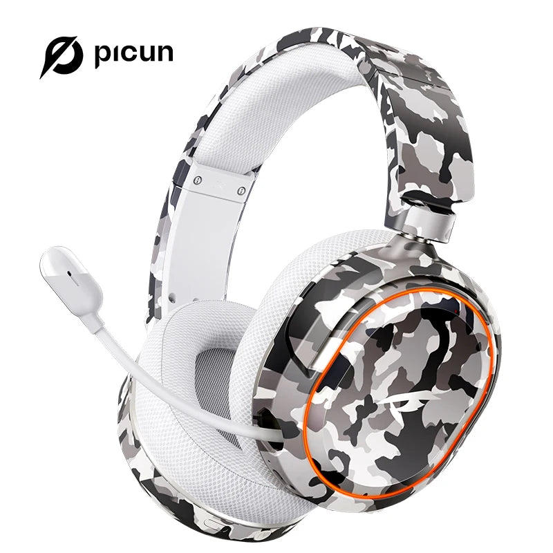 Picun G2 Pro 2.4G Wired Gaming Headset With Mic 40mm Headphones Bluetooth 6.0 40mm Driver 7.1 Surround Over Ear For PC PS4 PS5